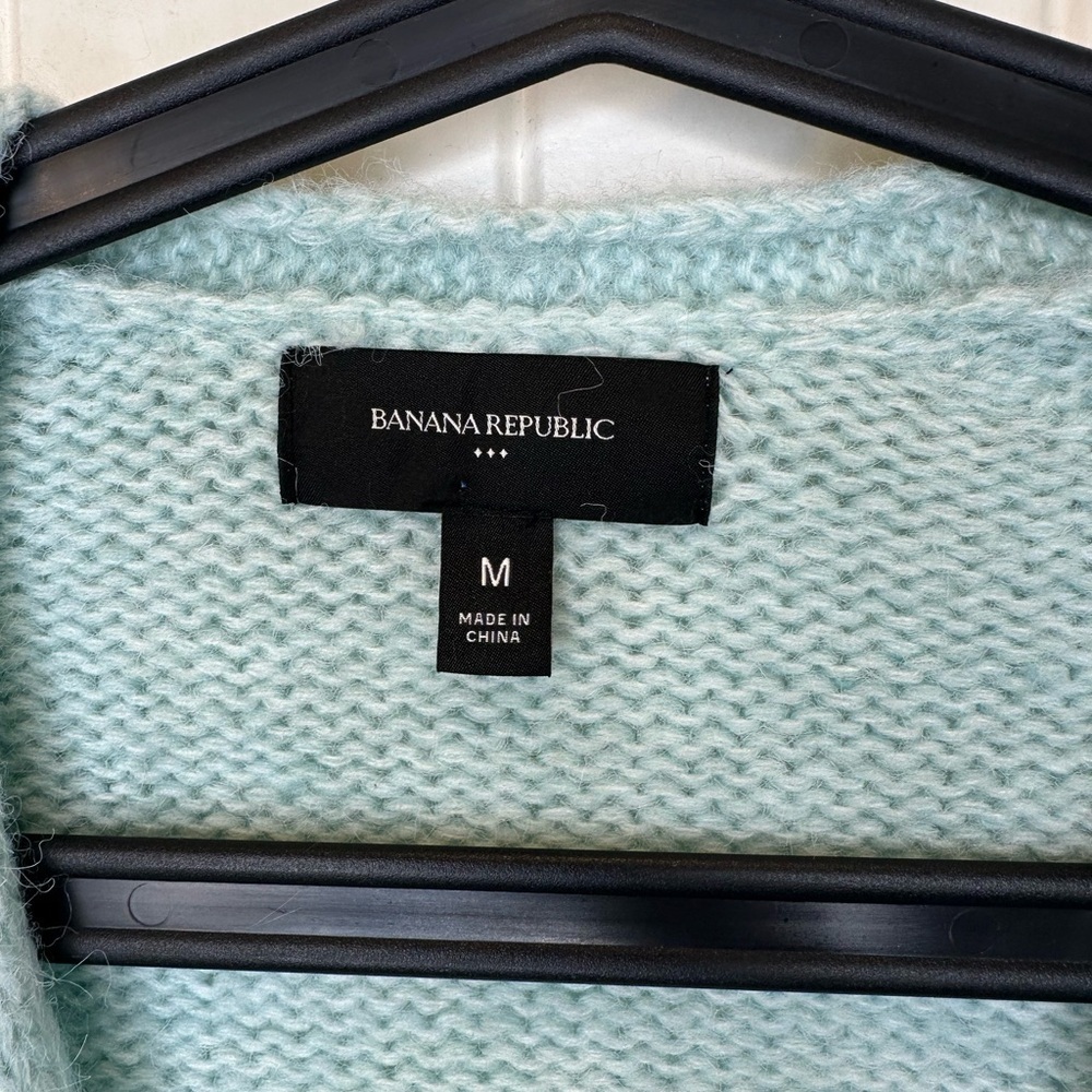 Banana Republic Mint Green Open-Front Mohair Blend Cardigan medium - Picture 3 of 6